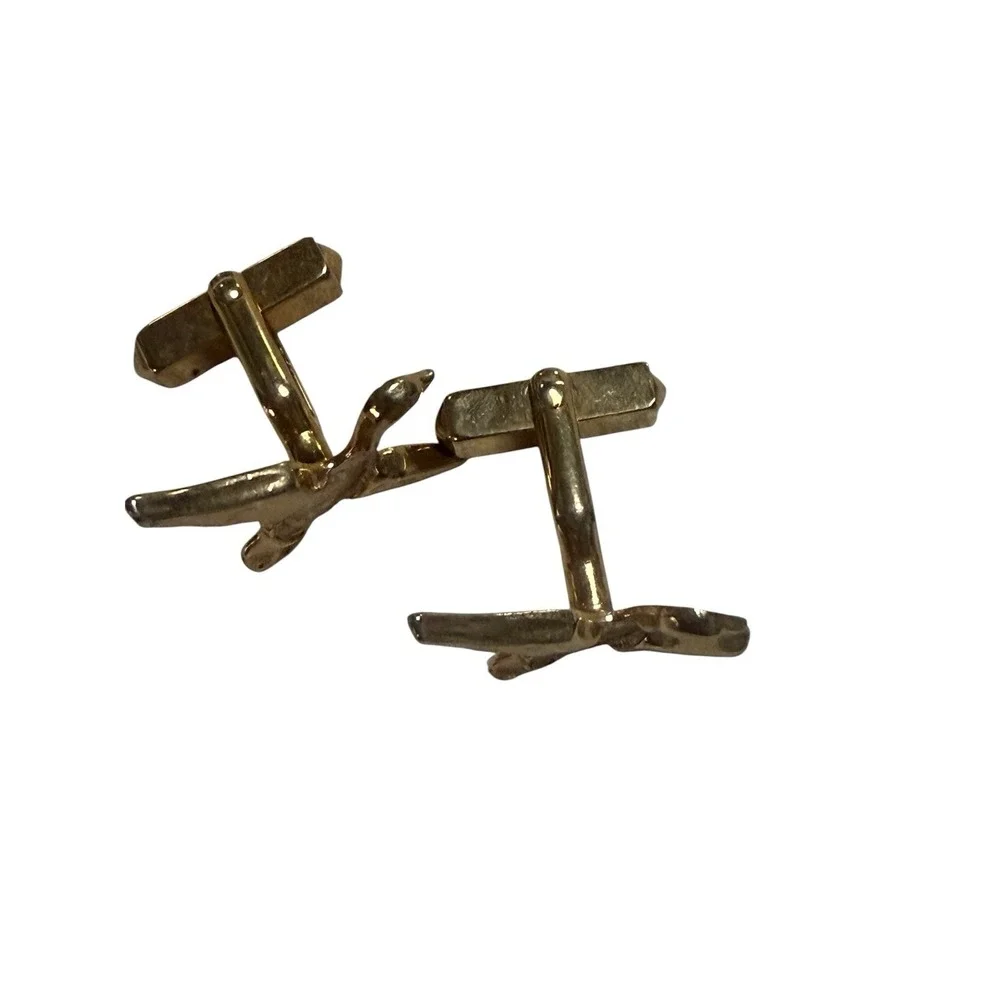 Swank Brand Gold Duck/Mallard Cufflinks Gold Plated